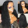 Afro Curly Free Parting Undetectable Invisible 13x4 Lace Frontal Wig uolova hair