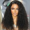 Afro Curly Free Parting Undetectable Invisible 13x4 Lace Frontal Wig uolova hair