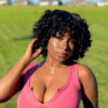 Natural Super Double Drawn Rosy Curl Wig With Bang